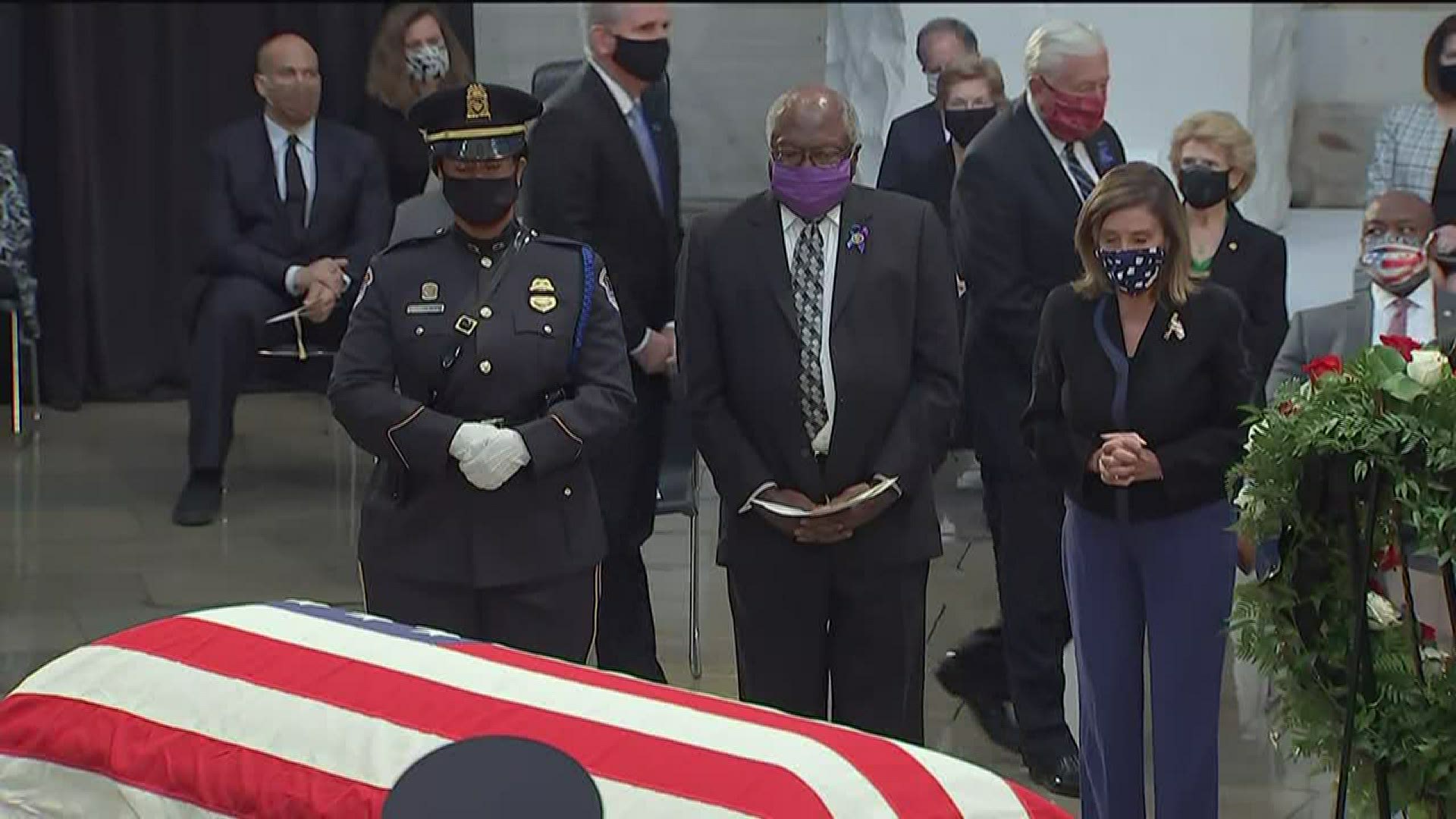 Rep. John Lewis lies in state at the U.S. Capitol Rotunda.