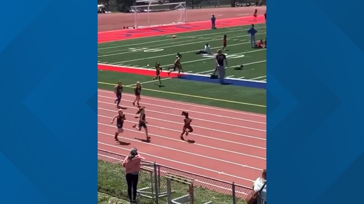 7-year-old track star goes viral after losing her shoe, winning race anyway | Get Uplifted