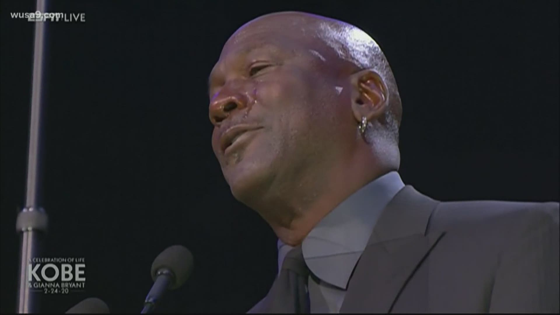 Many showed up at the Staples Center in Los Angeles on Monday to honor the late Kobe Bryant, who died in a plane crash in January.