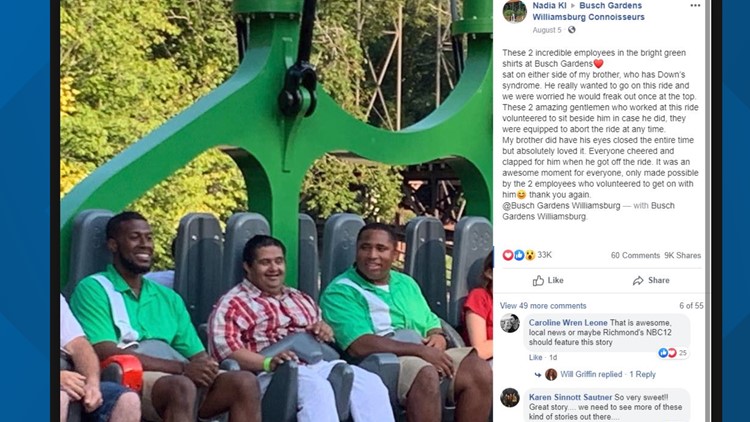 Man With Down Syndrome Braves New Busch Gardens Ride Thanks To