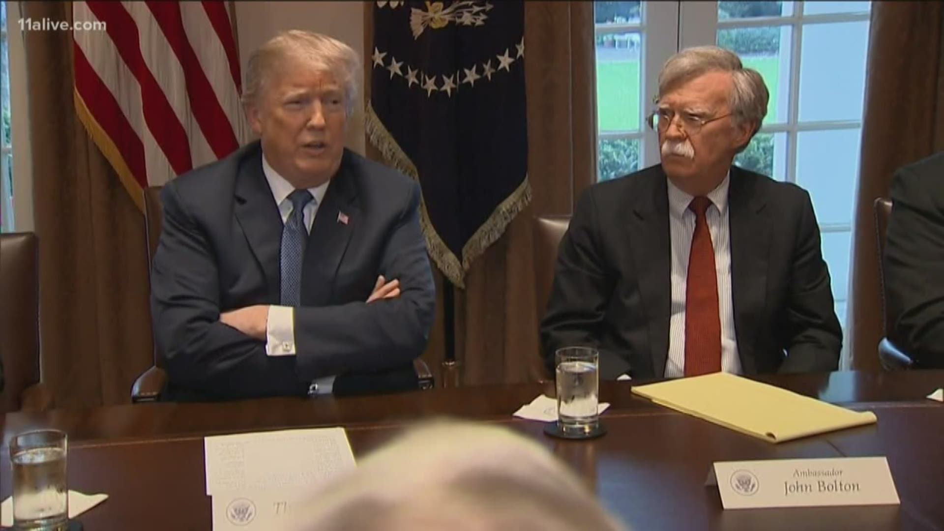 Trump says he asked for Bolton's resignation after he 'disagreed strongly' with Bolton. Bolton said the resignation was his own decision.