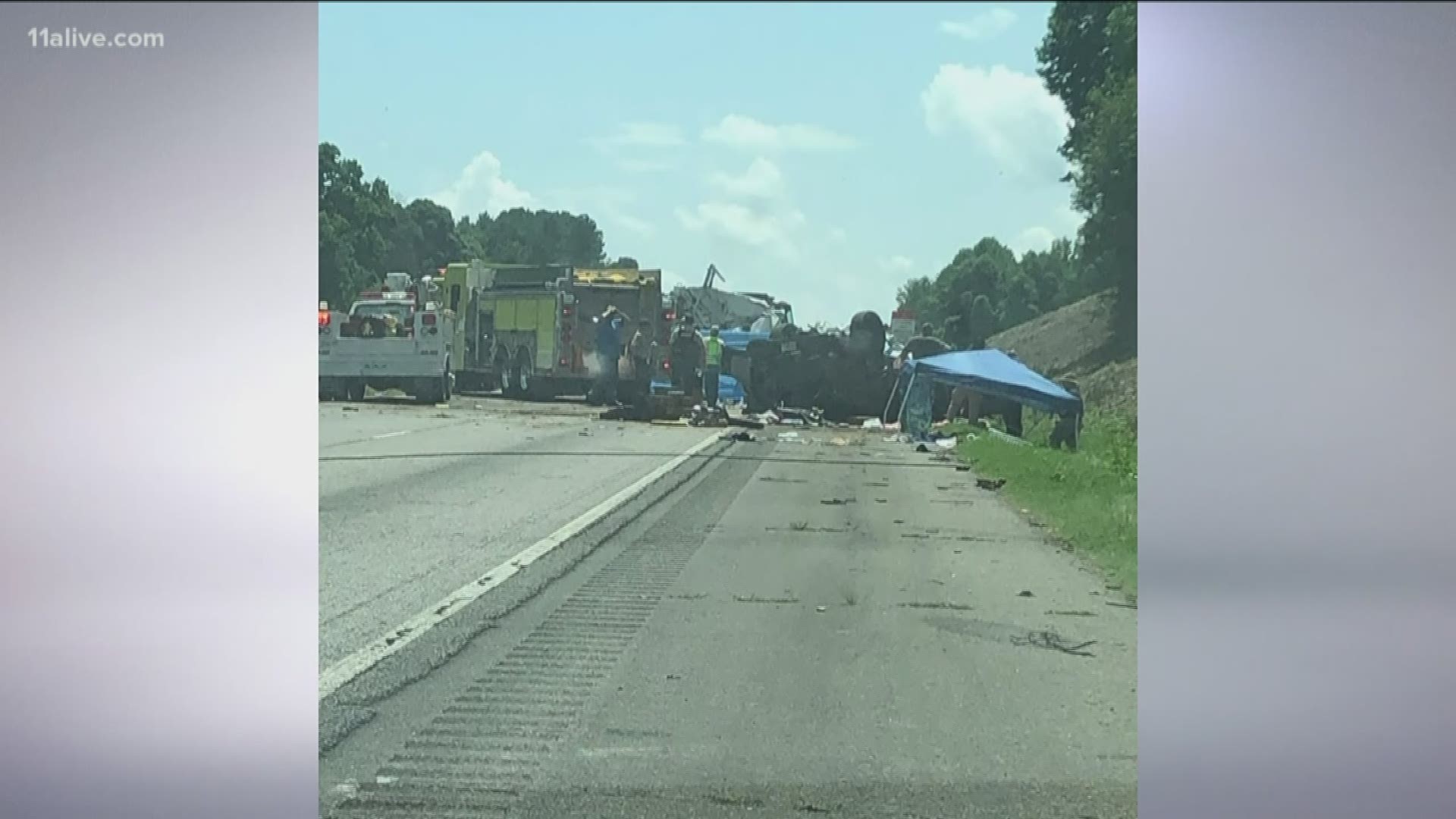 Three vehicles were involved in the crash directly with two others also taking some damage in the aftermath.